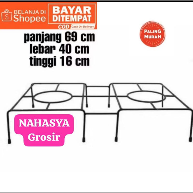 Tungku Kompor Rinai double/ Jangkrak Kompor 2 Tungku / Dudukan tatakan tungku kompor Rinai double