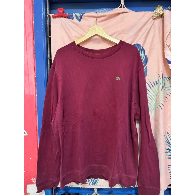 crewneck lacoste maroon