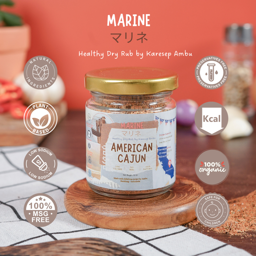 

MARINE Healthy Dry Rub American Cajun Seasoning Bumbu Marinasi Rendah Kalori by Karesep Ambu