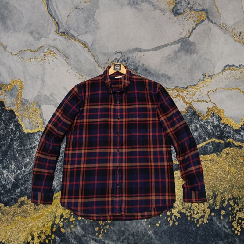 Kemeja Flanel GU Global Uniqlo