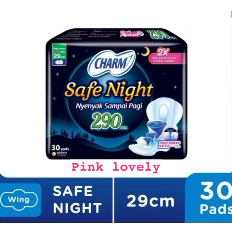 pembalut charm night 29cm isi 30pads