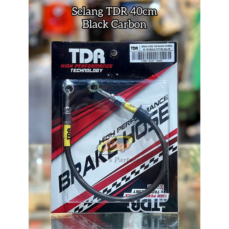 Selang rem TDR 40 CM karbon dan silver