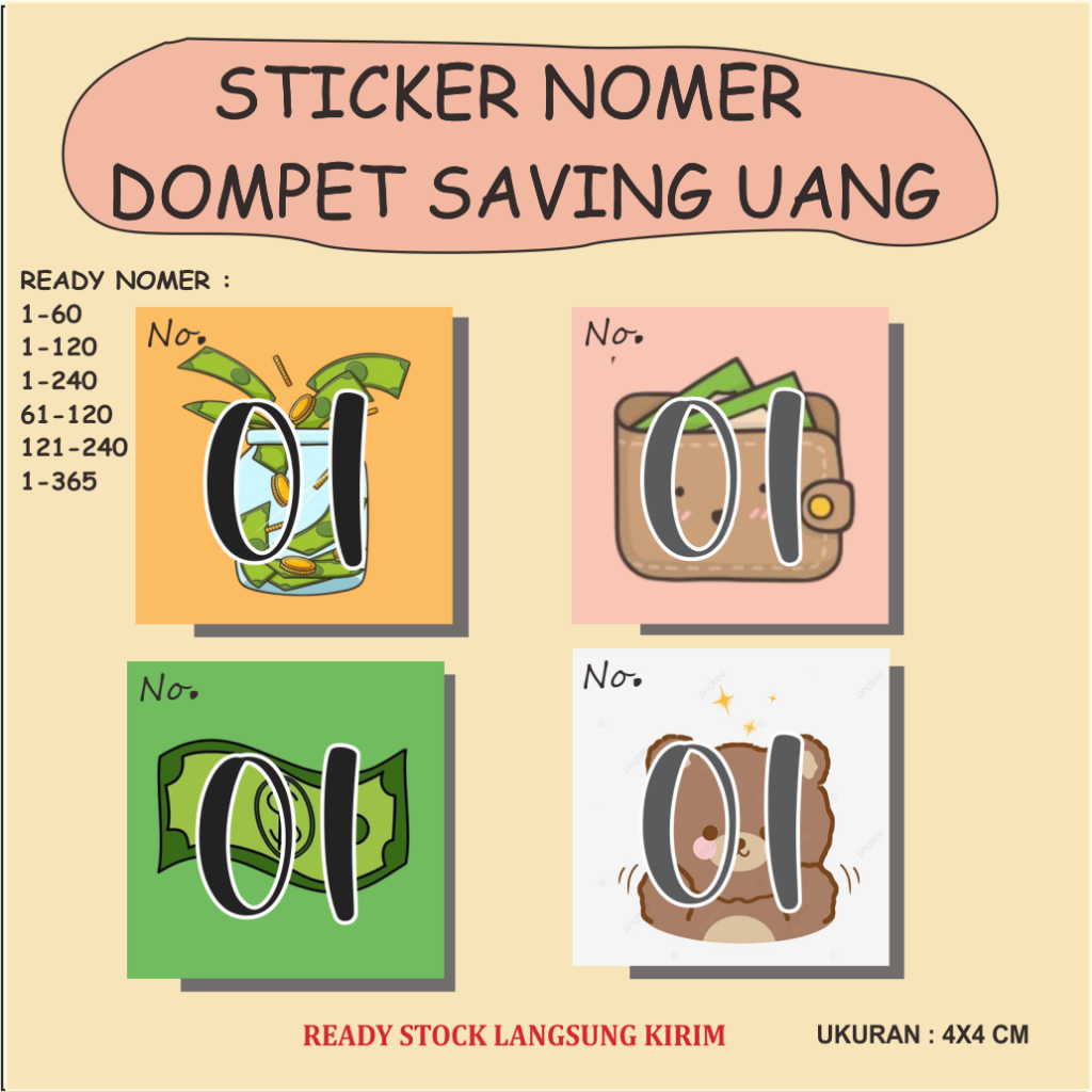 

STIKER NOMOR 1-60 DAN NOMOR 1-240, STIKER NOMOR 1-120 STIKER NOMOR GLOSSY STIKER NOMOR POUCH UANG