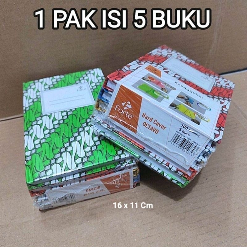 

1 Pak Buku Oktavo 100 Lembar Isi 5 Pcs FORTE ( Buku Kecil 16 x 11 Cm )
