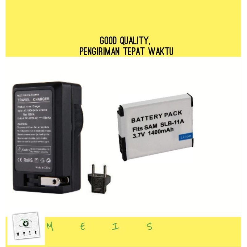 Baterai & Charger Samsung SLB11A WB610 WB650 WB650 WB660 WB700 Batre Casan SLB-11A