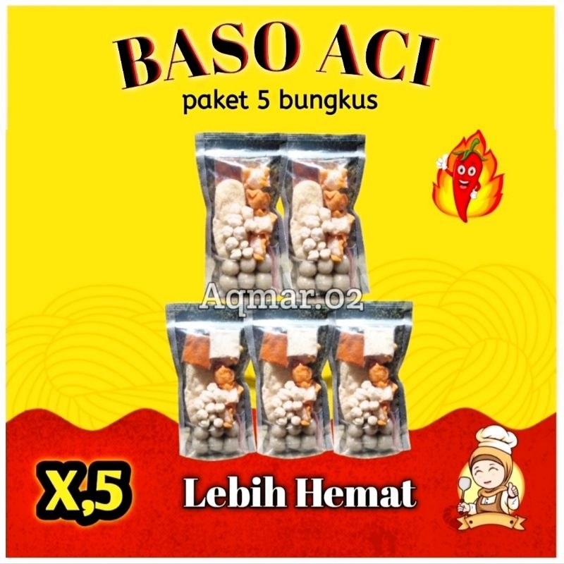 

BASO ACI - BOCI ISI 5 PCS (5 bungkus) mantap, murah, khas bandung