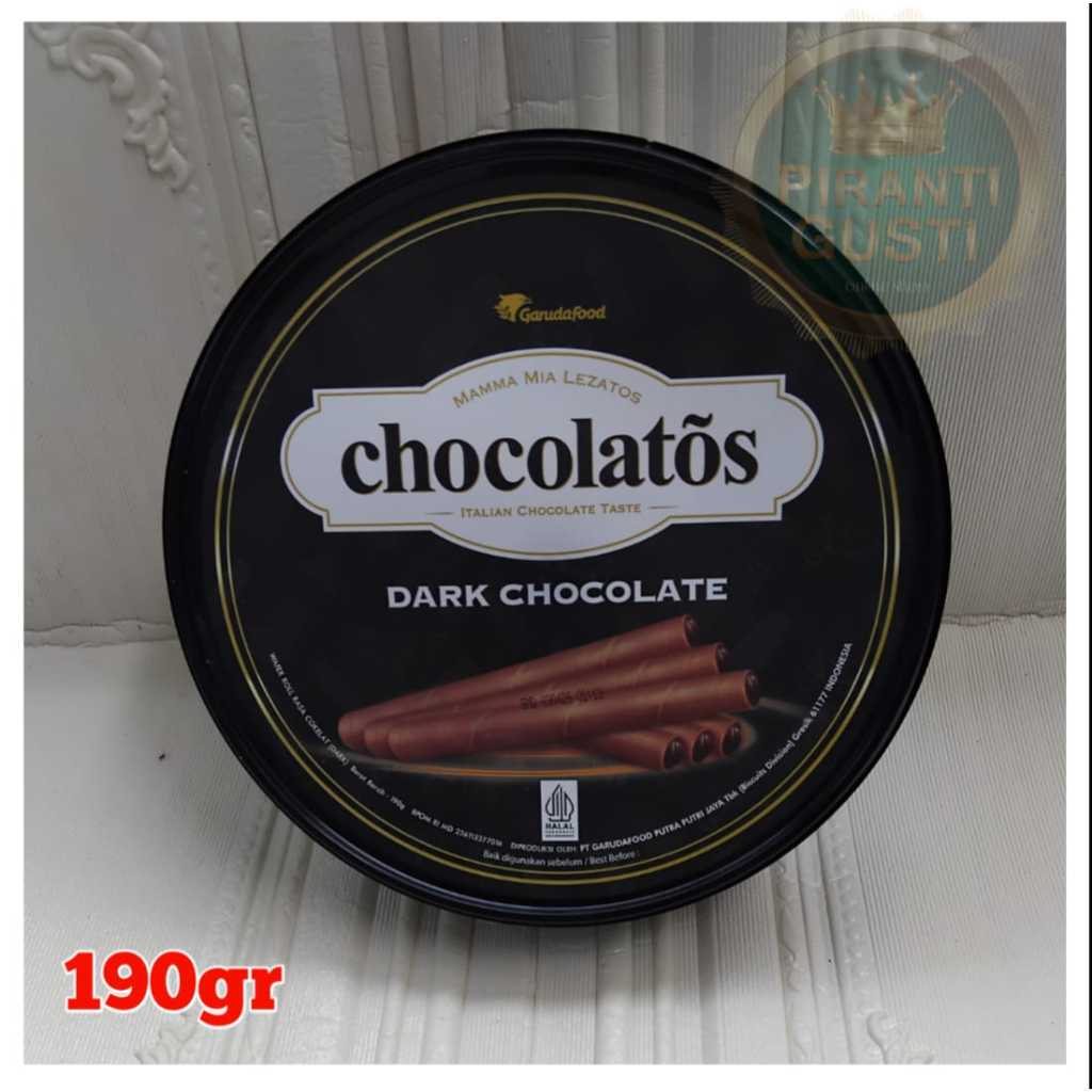 

Chocolatos wafer roll dark chocolate kemasan jar 190gr