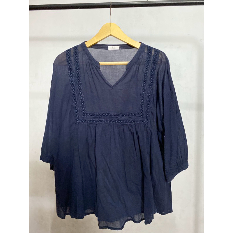 PRELOVED BLOUSE BABY DOLL BLUS BABY DOLL