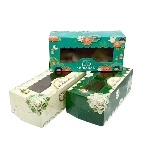 

10 Pcs Box cake Hampers Lebaran Ukuran 25x12x8cm Packaging Eid Mubarak