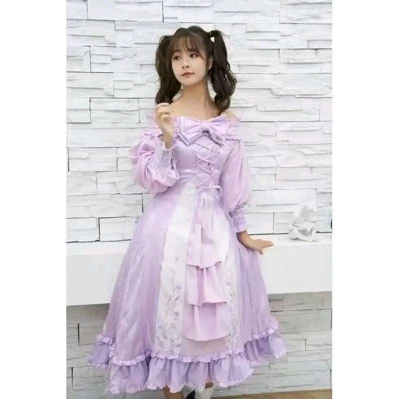 Kawaii Lilac Princess Gown. Dress mewah. Dress Sweet Seventeen