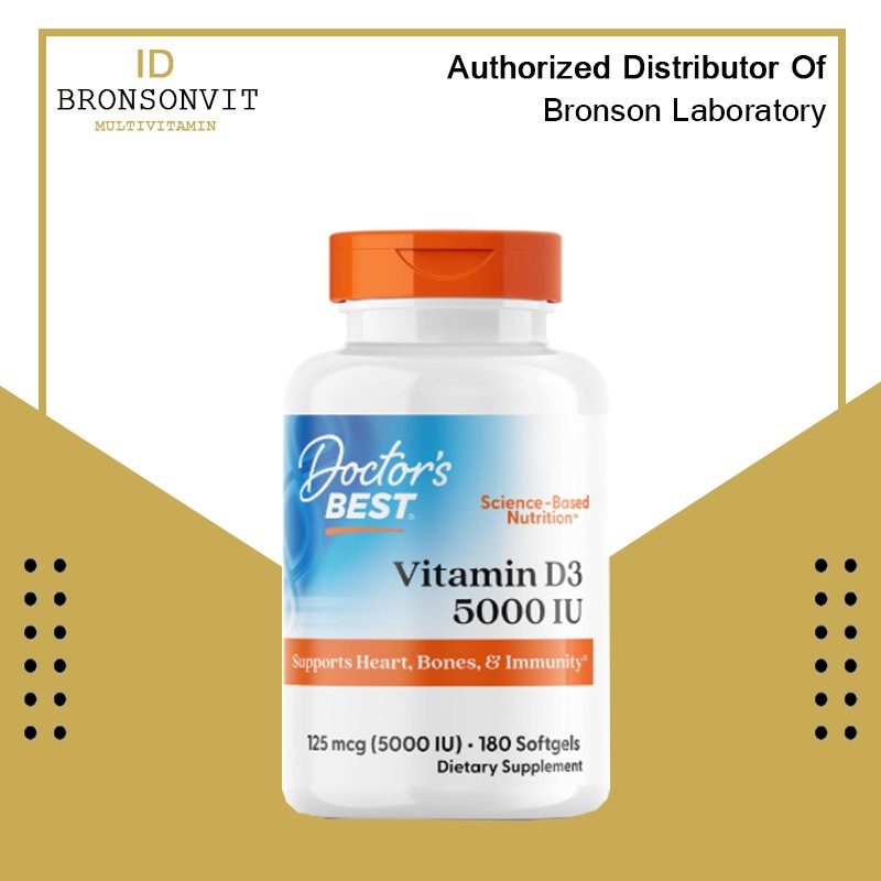 Doctor Best Vit D3 5000 Dr Best Vit D3 5000 180 Softgel ORI USA Best Vitamin D3 5000