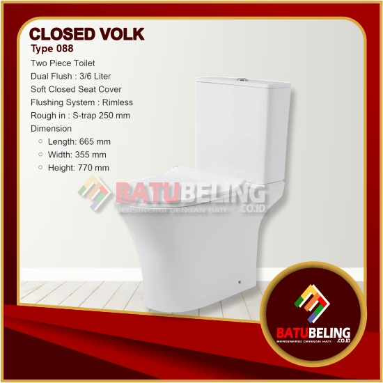 Volk Erica 088R Toilet / Kloset Duduk Toilet Duduk