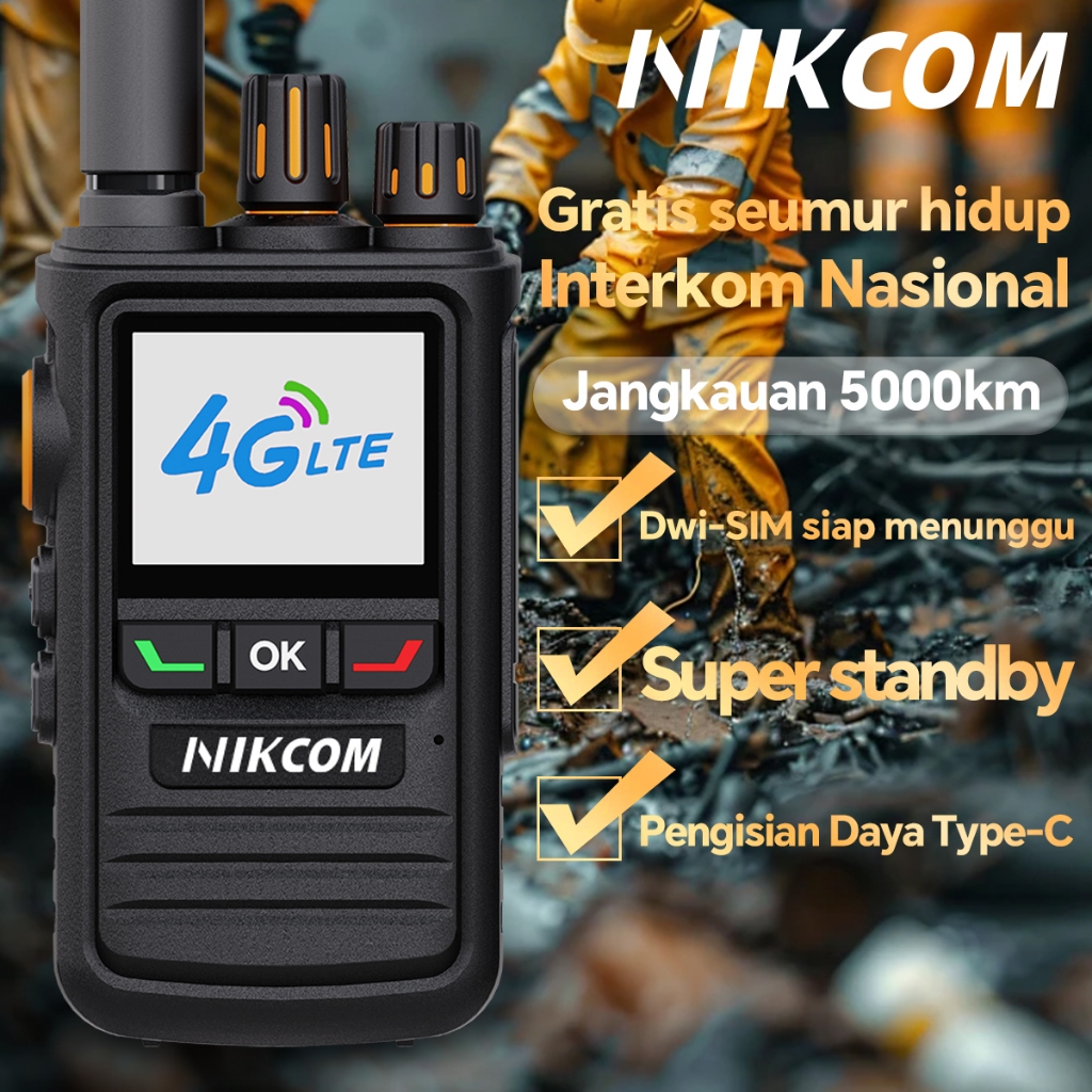 【5000KM】Nikcom Handy Talky Radio HT / HT Nikcom 189 / Antena Radio HT/ POC Radio HT Walkie Talkie Wa