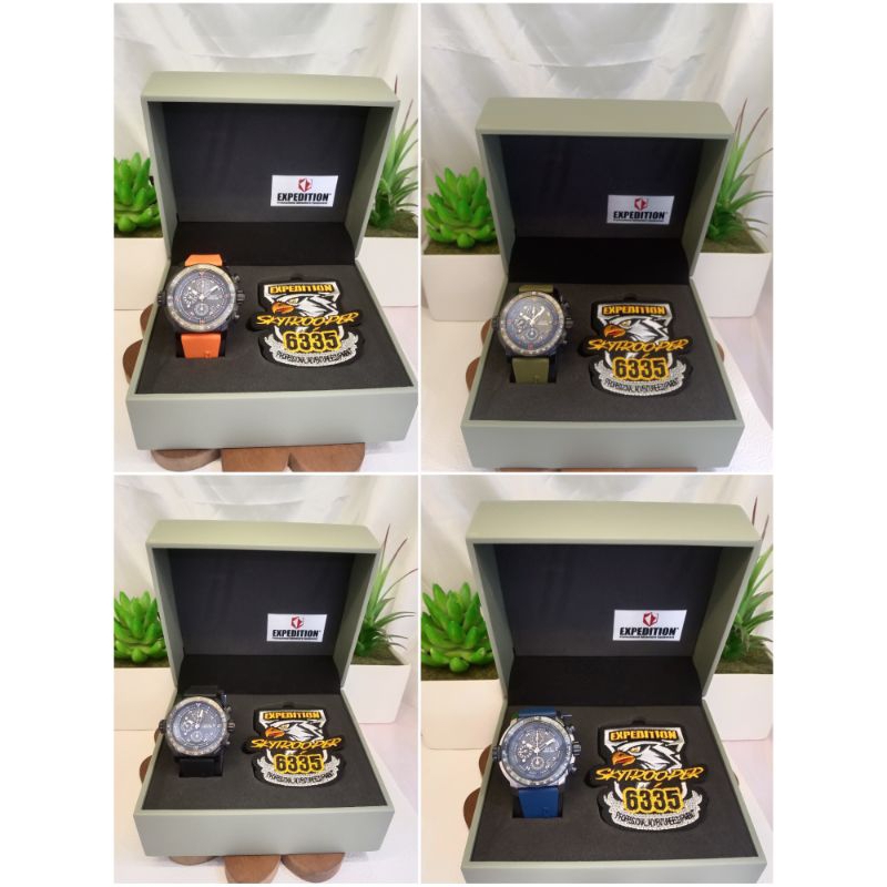 Jam tangan pria Expedition Exp 6335 GC Rubber Strap Original & Garansi