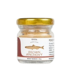 

Crystal Of The Sea Brown Anchovy Food Powder 20g – Bubuk Ikan Teri Coklat