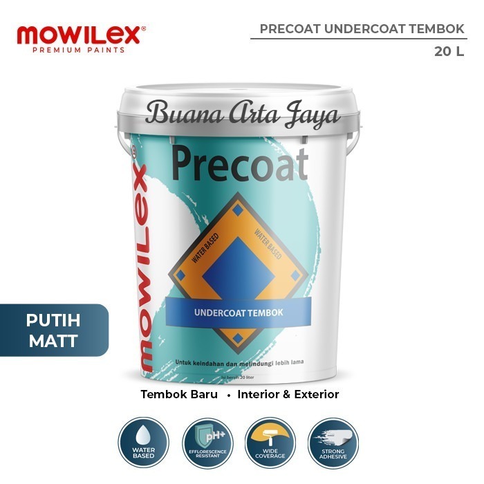 Mowilex Precoat Undercoat Tembok Cat Dasar Interior - 20 L (Pail)