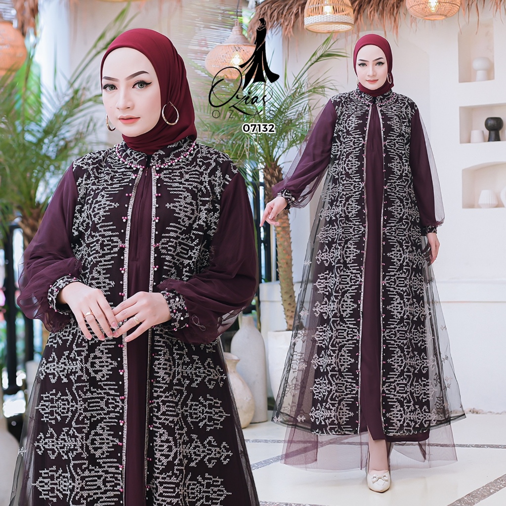 OZIAS Gamis Tile Namira 07132 LD 105 120 150  I Gamis Tile Jumbo 5XL I Gamis Kondangan Mewah