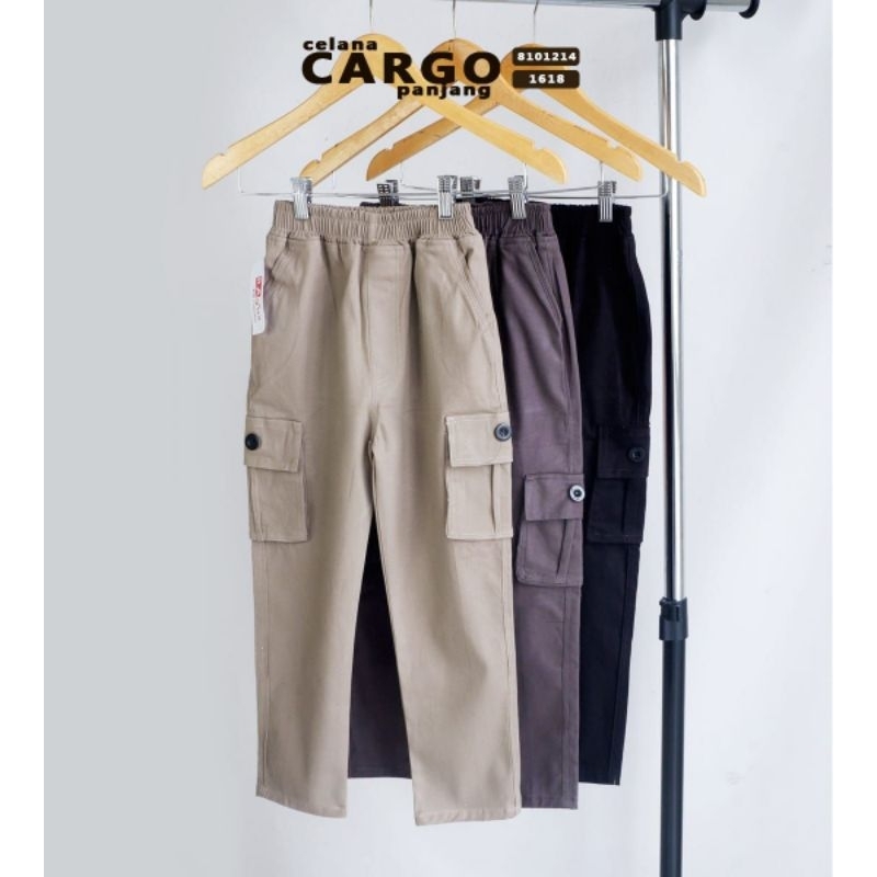 Celana Cargo Panjang Anak by Ragus Size Teens Junior 12-16 tahun bahan Twill Mona Chinos Premium War
