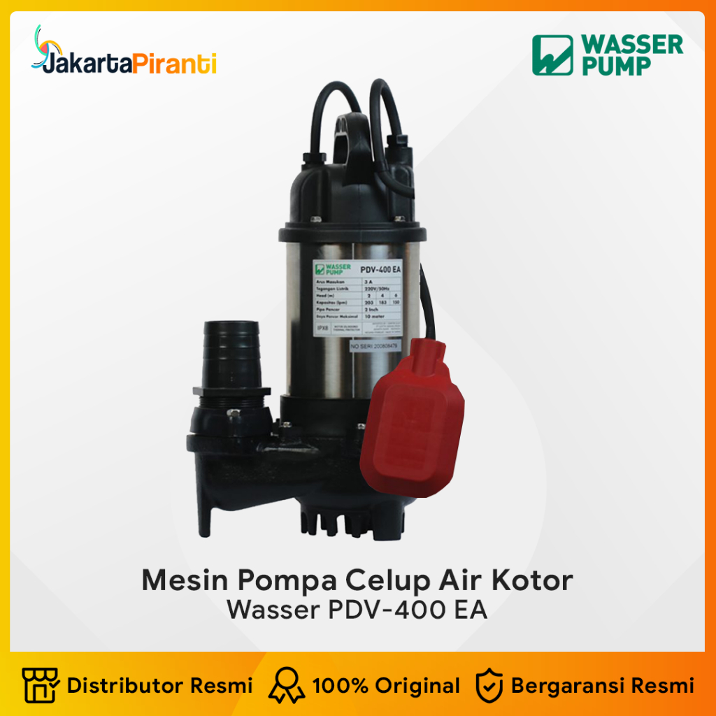 Mesin Pompa Celup Air Kotor Wasser PDV 400 EA Kuras Banjir Sirkulasi Kolam Siram Tanaman