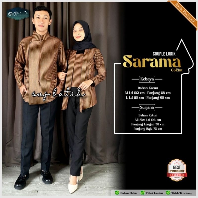 ATASAN JAWA MODERN LURIK TERBARU 2025 BAJU SURJANA PRIA KEBAYA KUTUBARU WANITA PREMIUM
