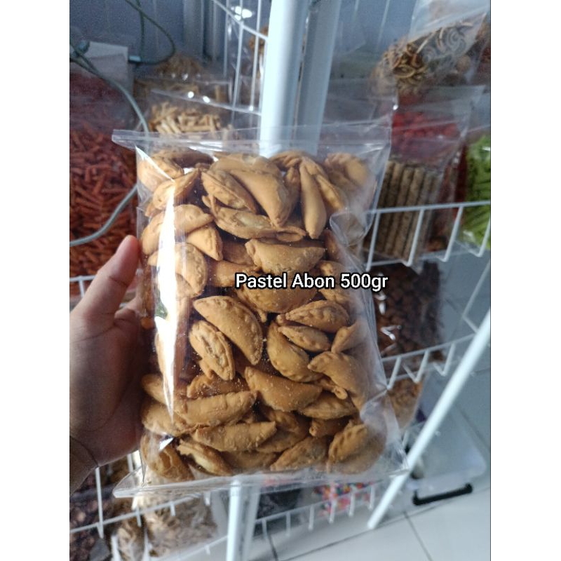 

Cemilan Pastel isi Abon Kemasan 500gram