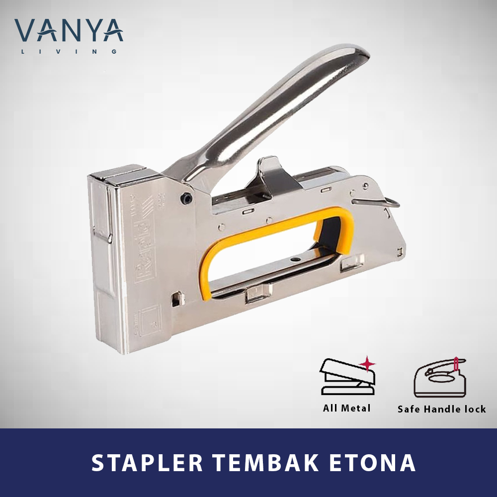 

STAPLER TEMBAK ETONA - BAHAN BAKU SOFA/AKSESORIS SOFA/FURNITURE/LEMARI/KURSI/DIVAN/SPRING BED/KASUR/TAS/SEPATU/SANDAL/JOK MOTOR/JOK MOBIL