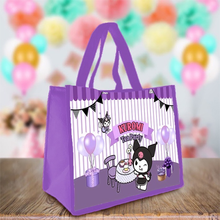 

Tas Souvenir Ultah TEMA KUROMI Goodie Bag Cute Size KFC/NASI KOTAK