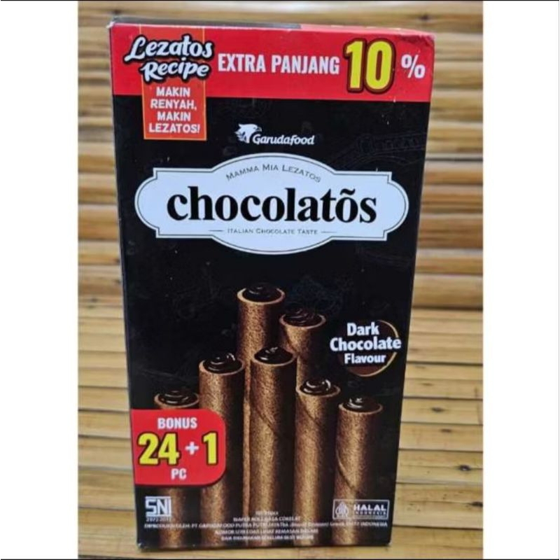 

Chocolatos Dark Chocolates [ 1 kotak isi 24+1 Pcs]