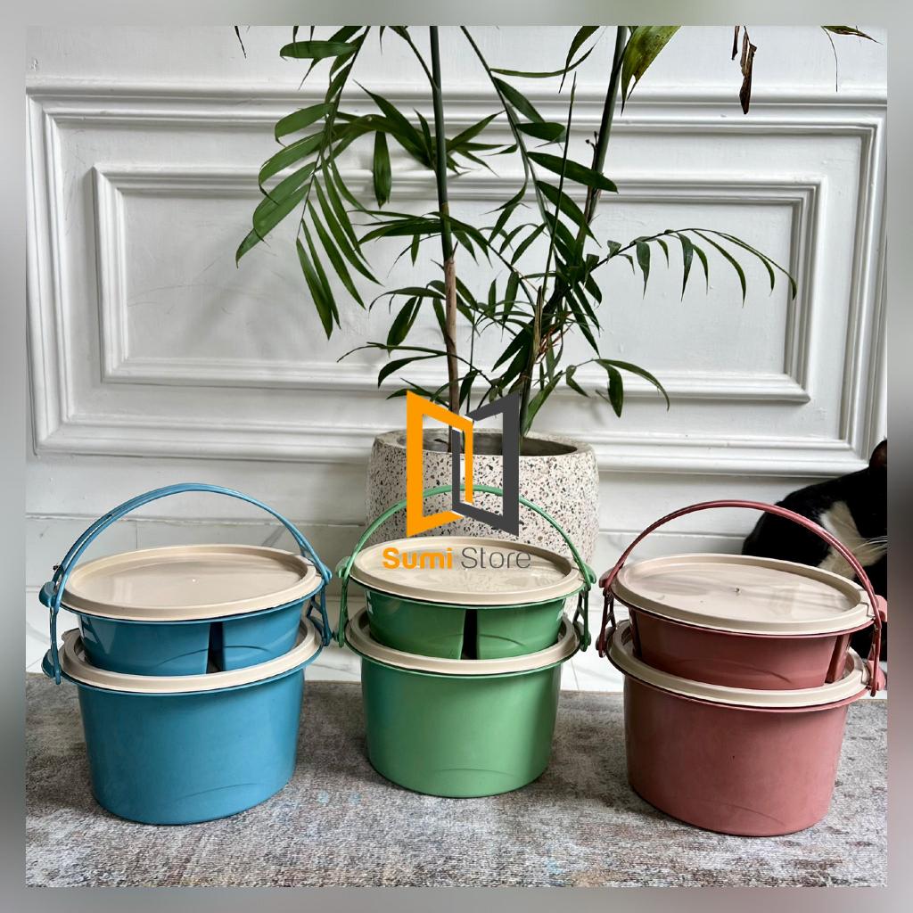 Rantang BULAT SUSUN 2 / Rantang SUSUN 2 / Rantang Hajatan Murah