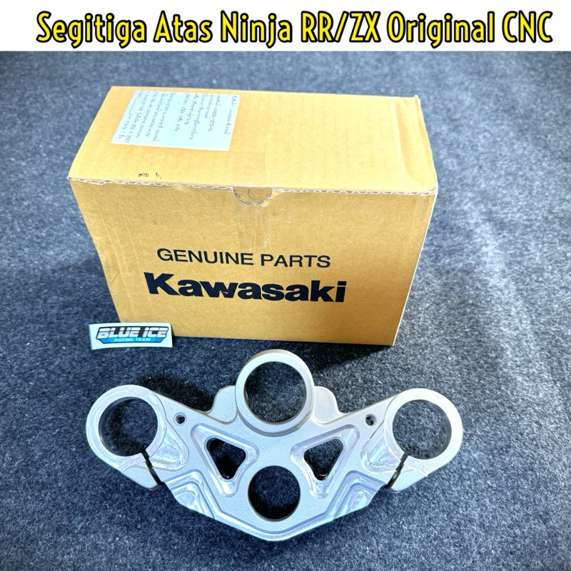 SEGITIGA ATAS ZX RR ORIGINAL CNC BUBUT COAK MOTIF TRIPLE CLAMP