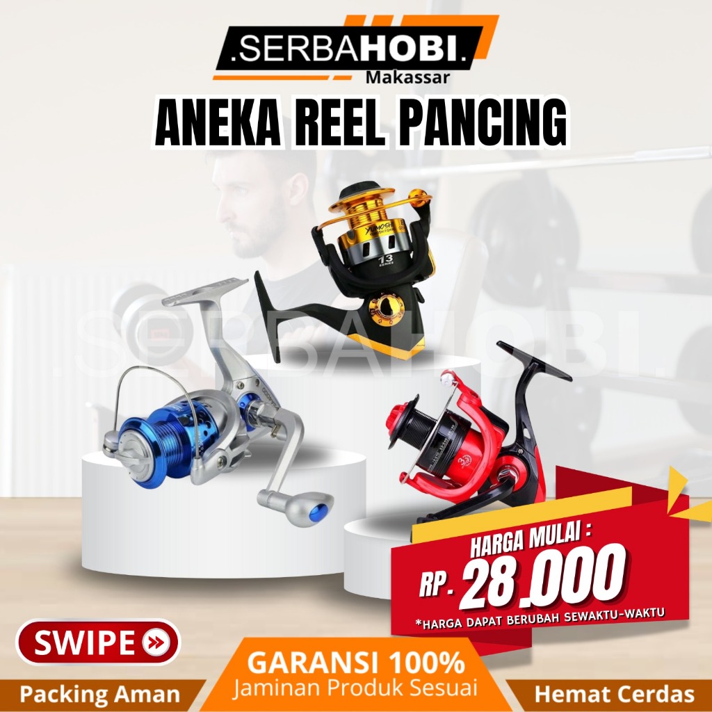 Reel Pancing Super Kuat / Reel Pancing Spinning Berkualitas / Reel Baitcasting Magnetik / Reel Panci