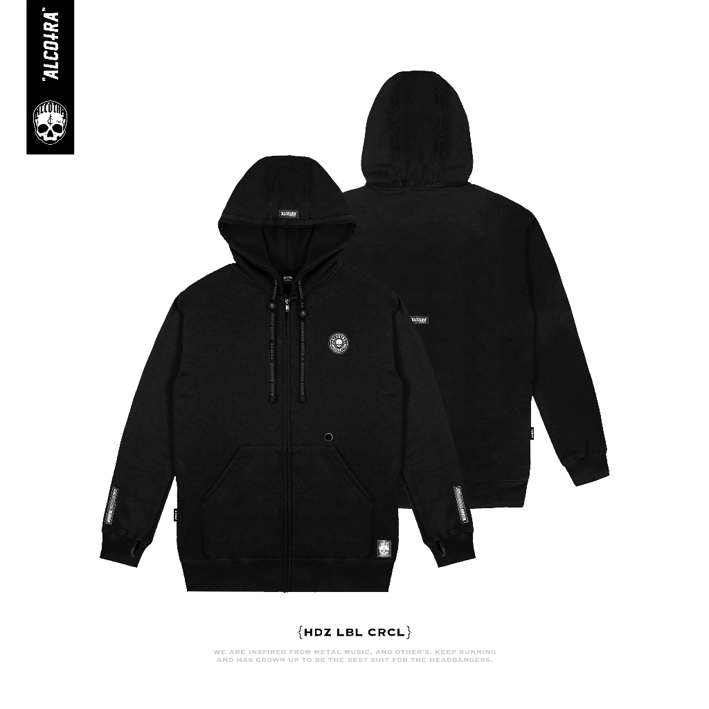 HDZ LBL CRCL // HOODIE ZIPPER LABEL CIRCLE // HOODIE ZIPPER ALCOTRA