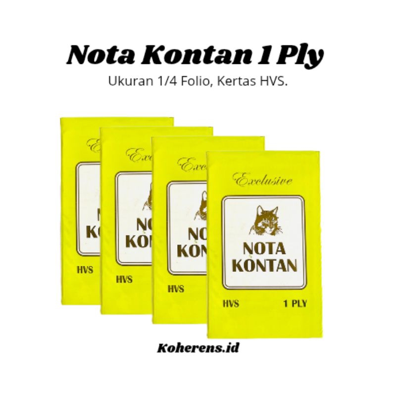 

Nota Kontan 1Ply Kecil 1/4Folio HVS Ukuran 16x10cm Nota 1Ply Termurah