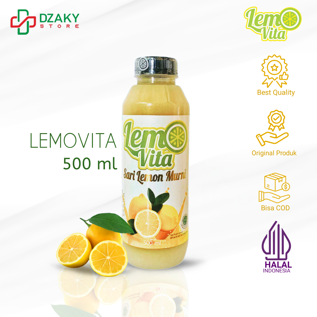 

COD LEMOVITA 100% Sari Lemon Murni Tanpa Bahan Pengawet 500 ml