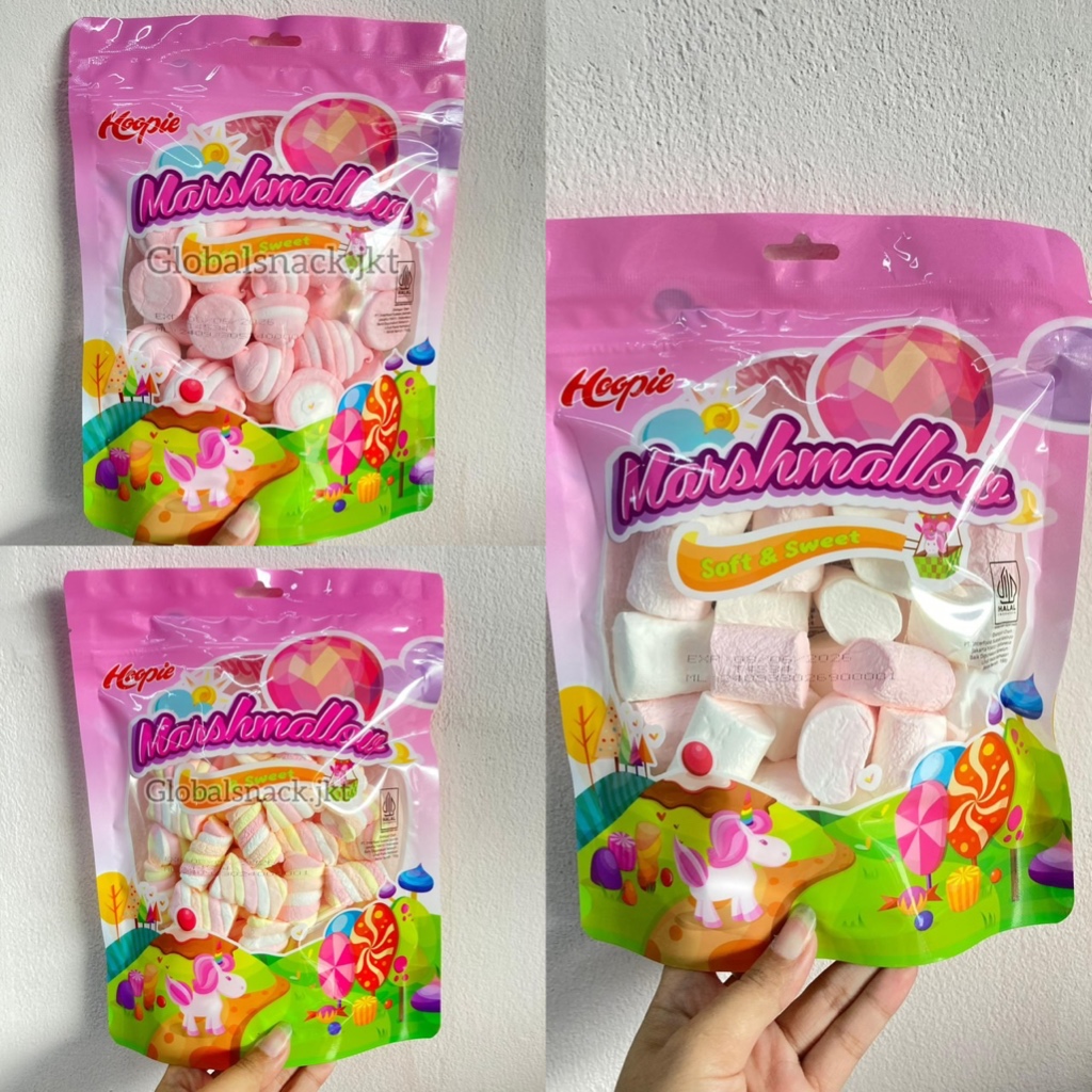 

HOOPIE MARSHMALLOW BURGER STRAWBERRY AND VANILLA / TUBE PINK & WHITE MARSHMALLOW STRAWBERRY / MARSHMALLOW STRAWBERRY FLAVOUR
