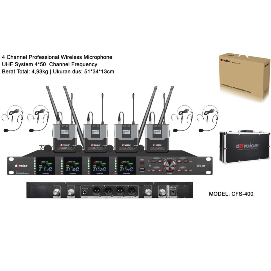 Mic Wireless Condenser Mic Meja Condenser dBvoice CFS 400 JEPIT PEGANG MEJA
