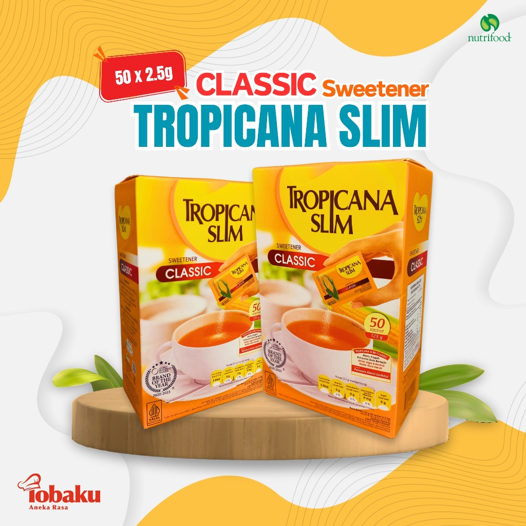

TROPICANA SLIM CLASSIC Sweetener 50 Sachet x 2.5g (125g) _