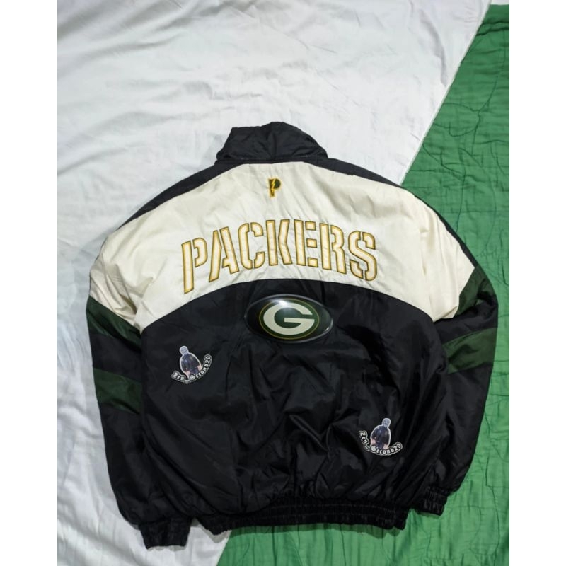 jaket vintage greenbay packers proplayer not starter
