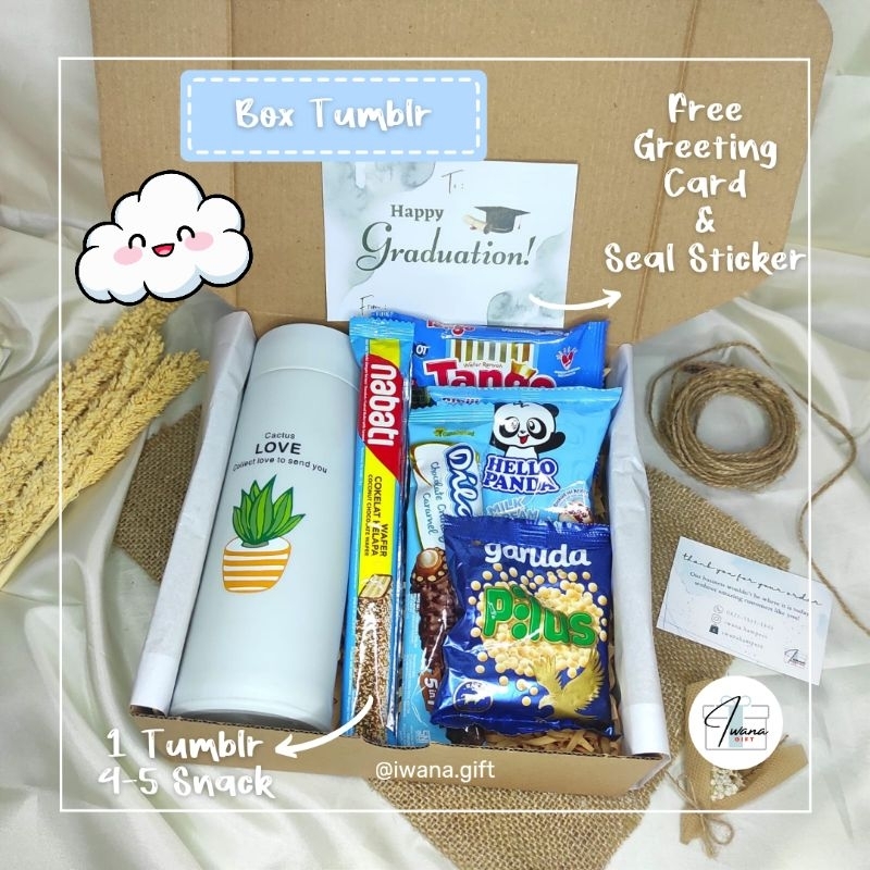 

Hampers Box Tumblr Snack | Gift Snack Box / Gift Box Birthday / Gift Box Ulang Tahun / Gift Box Ulang Tahun Graduation / Free Kartu Ucapan