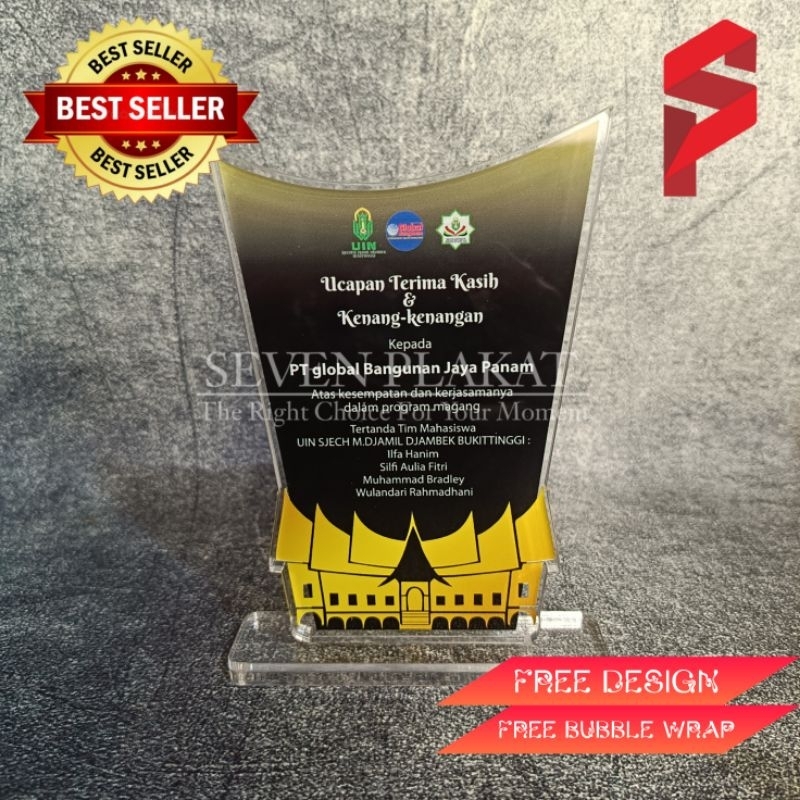 PLAKAT CUSTOM AKRILIK | PLAKAT AKRILIK MAGANG | PLAKAT PENGHARGAAN | PLAKAT KKN | PLAKAT MURAH