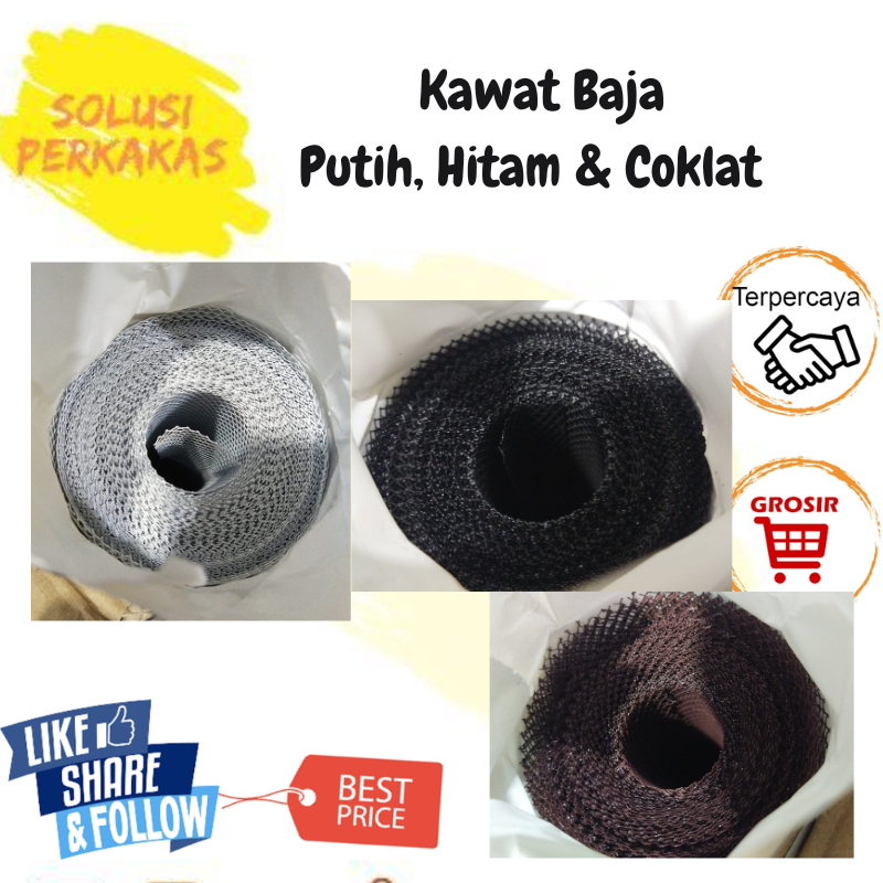 KAWAT NYAMUK BAJA ANTI TIKUS / KAWAT PARABOLA / KAWAT ALUMUNIUM / UKURAN JARING NYAMUK 1M X 14M BAJA