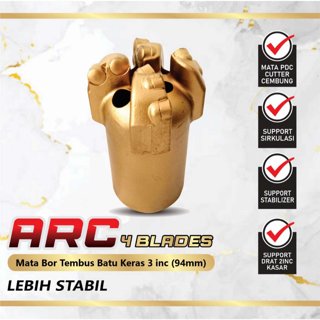 mata bor sumur tembus batu/mata bor 3inc