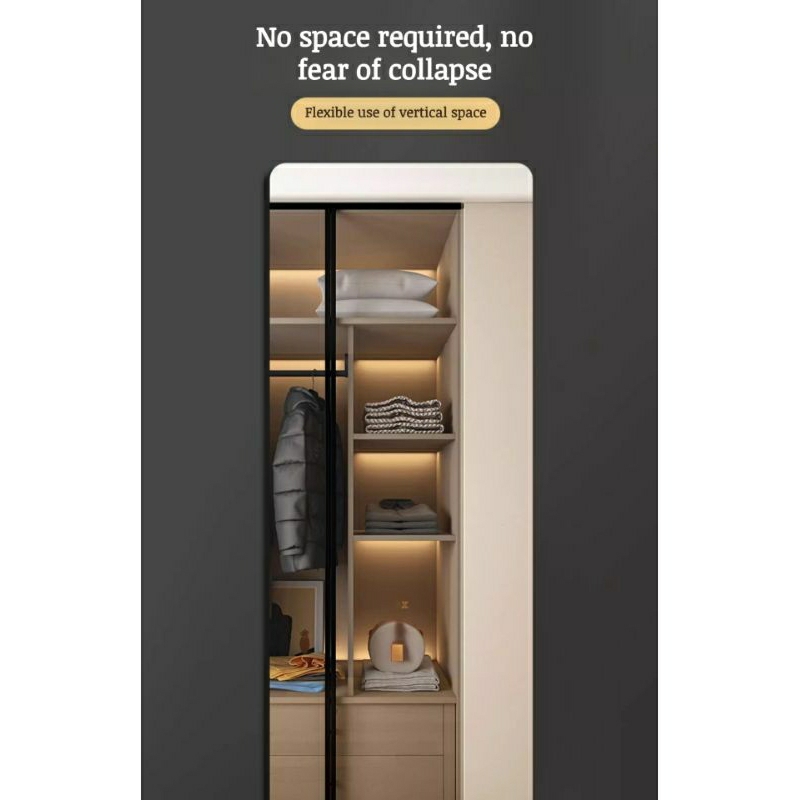 Akrilik Kaca Cermin Stiker Kaca Tempelan Dinding Serbaguna