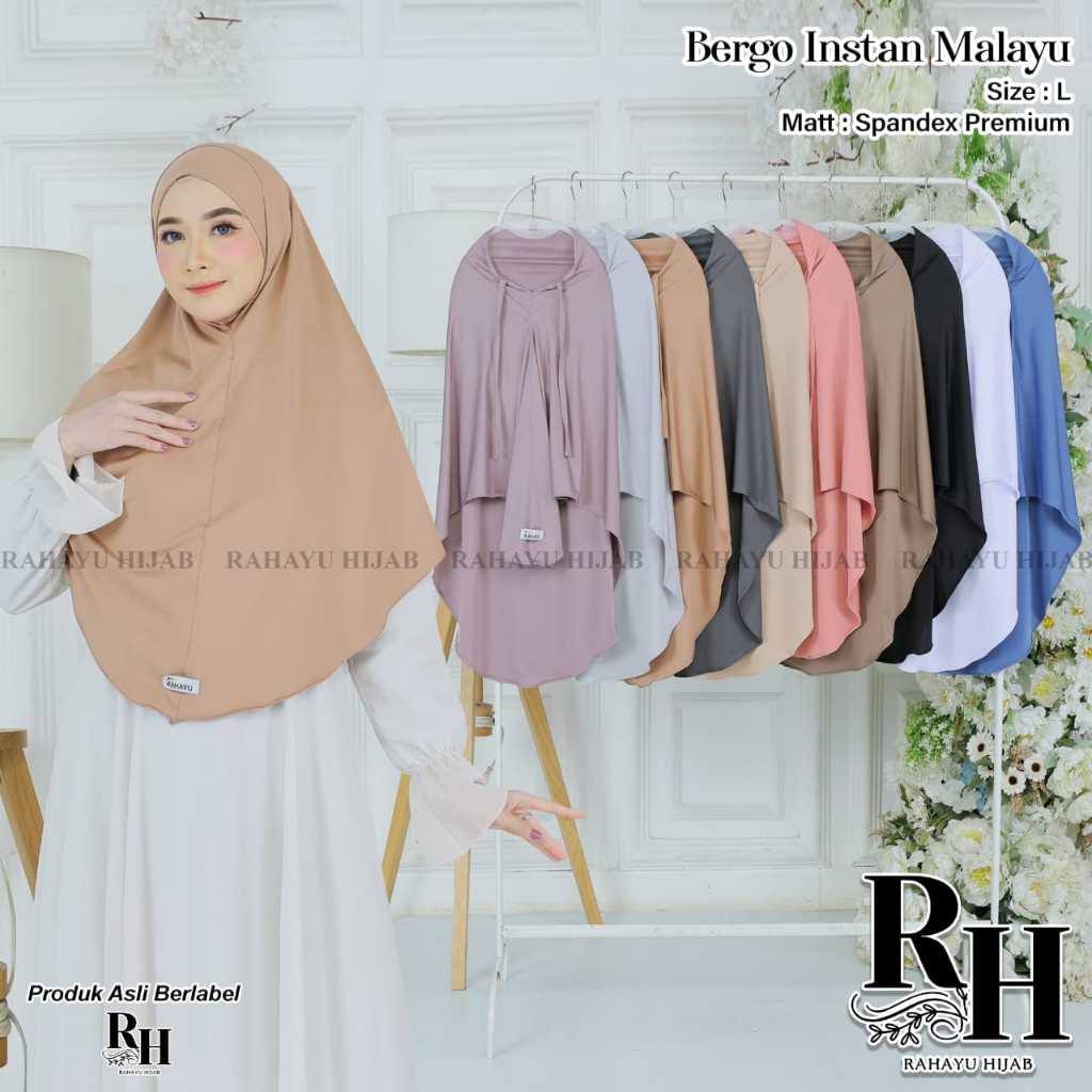 Bergo Instan Malayu Hijab Instan Malay Kerudung Instan Jilbab Instan Malay Tali kecil