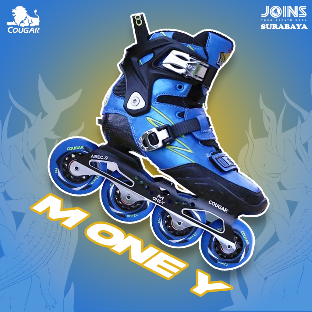 Sepatu Roda Inline Skates Cougar M-One YH Black Blue