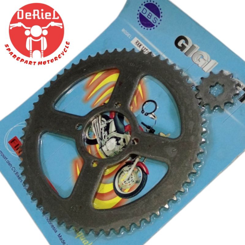 GIR GEAR PRESS SET 60T RX KING JUPITER Z MX VEGA GEAR DEPAN BELAKANG RX KING 60T
