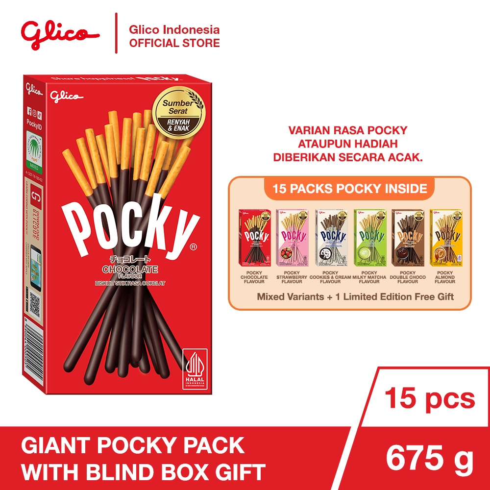 

[EXCLUSIVE] Pocky Giant Box - 15 Pcs + Free Gift
