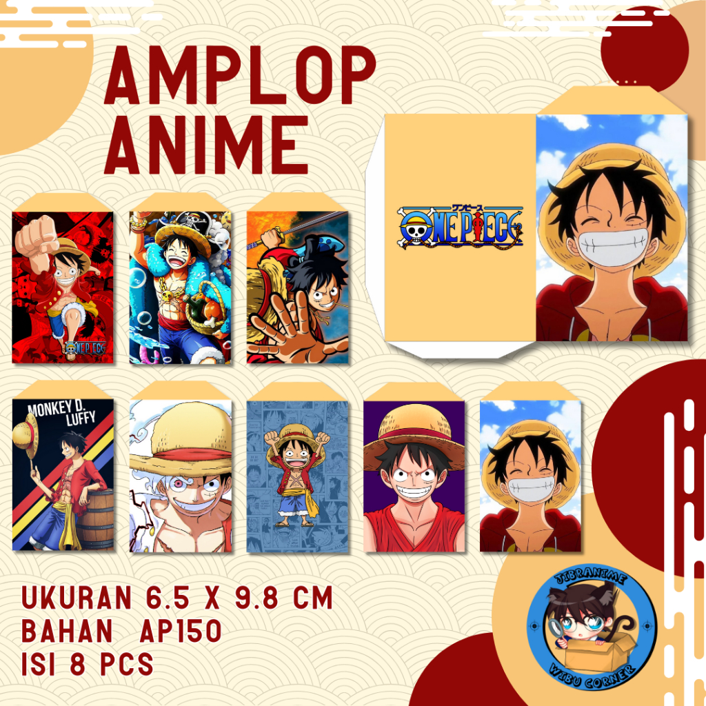 

AMPLOP LEBARAN ANIME LUFFY ONE PIECE
