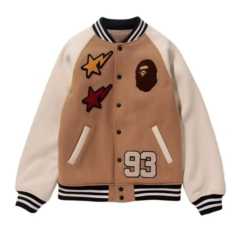BASE LBALL JAKET BAPE 93 varsity Wajita Pria