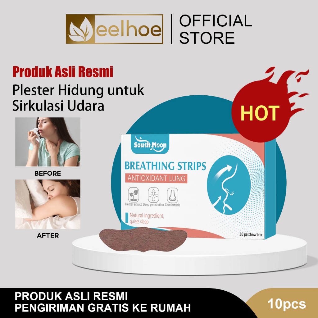 South Moon Nasal Breathing Patch 10pcs Nasal Strip Anti Dengkur Breathe Right Nasal Patch To Relieve